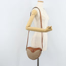 CELINE Macadam Canvas Shoulder Bag PVC Beige Gold Auth BAZ201A-24