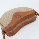 CELINE Macadam Canvas Shoulder Bag PVC Beige Gold Auth BAZ201A-6