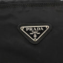 PRADA Shoulder Bag Nylon Black Silver Auth BAZ203A-18