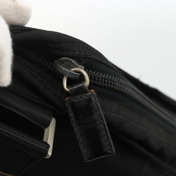 PRADA Shoulder Bag Nylon Black Silver Auth BAZ203A