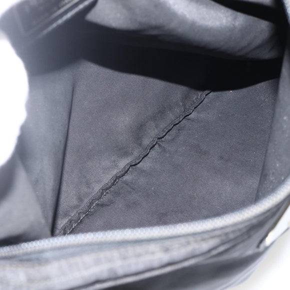 PRADA Shoulder Bag Nylon Black Silver Auth BAZ203A
