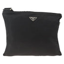 PRADA Shoulder Bag Nylon Black Silver Auth BAZ203A-13