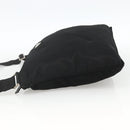 PRADA Shoulder Bag Nylon Black Silver Auth BAZ203A-3