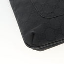 GUCCI GG Canvas Shoulder Bag Black Silver 122793 Auth BAZ206A-11