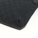 GUCCI GG Canvas Shoulder Bag Black Silver 122793 Auth BAZ206A-12