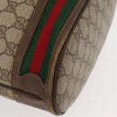GUCCI GG Supreme Web Sherry Line Bag PVC Beige Gold 41 02 085 Auth BAZ209-10