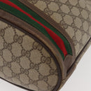 GUCCI GG Supreme Web Sherry Line Bag PVC Beige Gold 41 02 085 Auth BAZ209-11