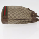 GUCCI GG Supreme Web Sherry Line Bag PVC Beige Gold 41 02 085 Auth BAZ209-4