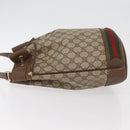 GUCCI GG Supreme Web Sherry Line Bag PVC Beige Gold 41 02 085 Auth BAZ209-5