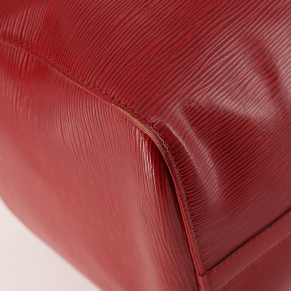 LOUIS VUITTON Epi Keepall 50 Boston Bag Red M42967 LV Auth BAZ214A