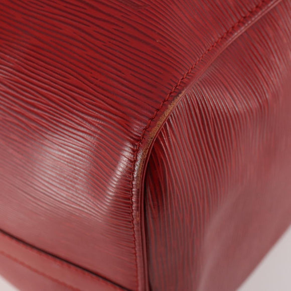 LOUIS VUITTON Epi Keepall 50 Boston Bag Red M42967 LV Auth BAZ214A