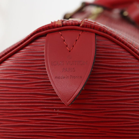 LOUIS VUITTON Epi Keepall 50 Boston Bag Red M42967 LV Auth BAZ214A