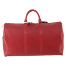 LOUIS VUITTON Epi Keepall 50 Boston Bag Red M42967 LV Auth BAZ214A-2