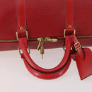 LOUIS VUITTON Epi Keepall 50 Boston Bag Red M42967 LV Auth BAZ214A-7