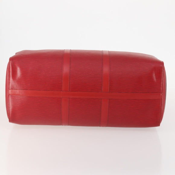 LOUIS VUITTON Epi Keepall 50 Boston Bag Red M42967 LV Auth BAZ214A