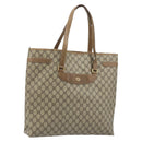 GUCCI GG Supreme Tote Bag PVC Beige Gold 39 02 061 Auth BAZ223-1