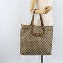 GUCCI GG Supreme Tote Bag PVC Beige Gold 39 02 061 Auth BAZ223-21