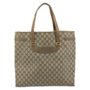 GUCCI GG Supreme Tote Bag PVC Beige Gold 39 02 061 Auth BAZ223-2