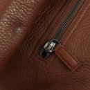 Christian Dior Gaucho Saddle Hand Bag Leather Brown Silver Auth BAZ225SAV-23