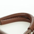 Christian Dior Gaucho Saddle Hand Bag Leather Brown Silver Auth BAZ225SAV-8