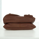 Christian Dior Gaucho Saddle Hand Bag Leather Brown Silver Auth BAZ225SAV-5