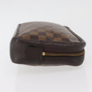 LOUIS VUITTON Damier Ebene Trousse Toilette 25 Clutch Bag N47624 LV Auth BAZ229-3