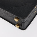 LOEWE Anagram Business Bag Leather Black Gold Auth BAZ237-14