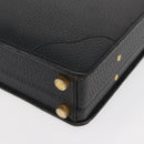 LOEWE Anagram Business Bag Leather Black Gold Auth BAZ237-16