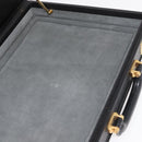 LOEWE Anagram Business Bag Leather Black Gold Auth BAZ237-19