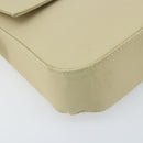 FENDI Mamma Baguette Shoulder Bag Canvas Beige Gold Auth BAZ238A-11