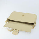 FENDI Mamma Baguette Shoulder Bag Canvas Beige Gold Auth BAZ238A-16