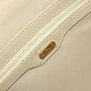 FENDI Mamma Baguette Shoulder Bag Canvas Beige Gold Auth BAZ238A-18