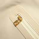 FENDI Mamma Baguette Shoulder Bag Canvas Beige Gold Auth BAZ238A-22
