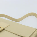 FENDI Mamma Baguette Shoulder Bag Canvas Beige Gold Auth BAZ238A-8