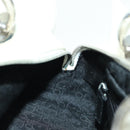 Christian Dior Canage Mini Hand Bag Leather White Silver Auth BAZ240SAV-18