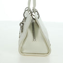 Christian Dior Canage Mini Hand Bag Leather White Silver Auth BAZ240SAV-4