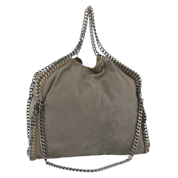 Stella MacCartney Falabella Tote Bag Polyester 2way Gray Silver Auth BAZ243