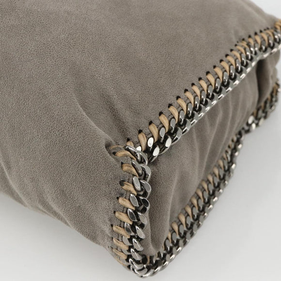 Stella MacCartney Falabella Tote Bag Polyester 2way Gray Silver Auth BAZ243