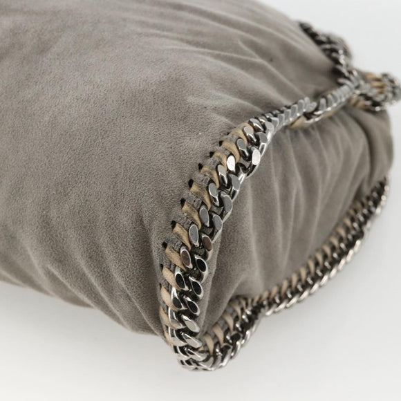 Stella MacCartney Falabella Tote Bag Polyester 2way Gray Silver Auth BAZ243