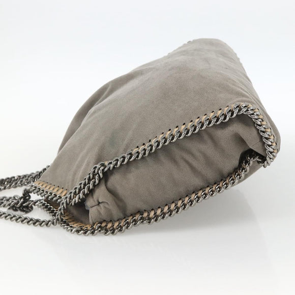 Stella MacCartney Falabella Tote Bag Polyester 2way Gray Silver Auth BAZ243