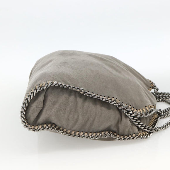 Stella MacCartney Falabella Tote Bag Polyester 2way Gray Silver Auth BAZ243