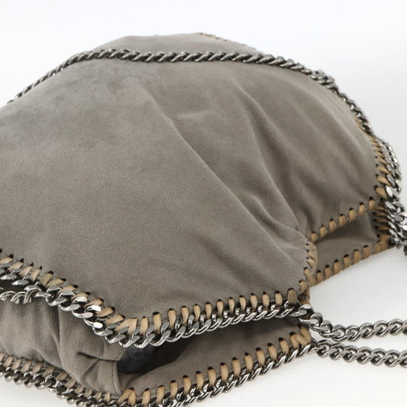 Stella MacCartney Falabella Tote Bag Polyester 2way Gray Silver Auth BAZ243