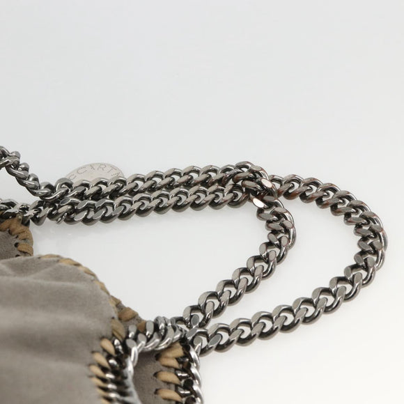 Stella MacCartney Falabella Tote Bag Polyester 2way Gray Silver Auth BAZ243