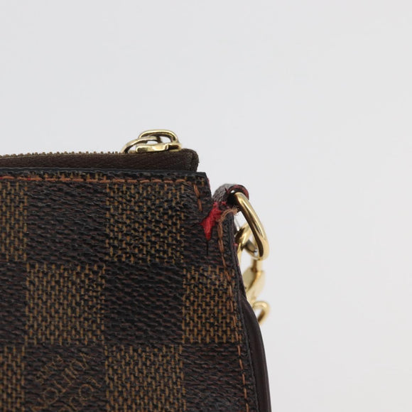 LOUIS VUITTON Damier Ebene Sophie 2way Shoulder Pouch N51135 LV Auth BAZ246