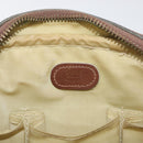 GUCCI GG Supreme Clutch Bag PVC Beige Gold Auth BAZ247A-14