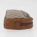 GUCCI GG Supreme Clutch Bag PVC Beige Gold Auth BAZ247A-4