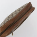 GUCCI GG Supreme Clutch Bag PVC Beige Gold Auth BAZ247A-6