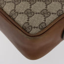 GUCCI GG Supreme Clutch Bag PVC Beige Gold Auth BAZ247A-9