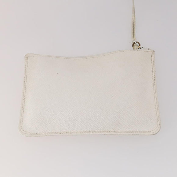 CHANEL Triple Coco Rucksack Kaviarleder Weiß Gold CC Auth BAZ250A