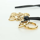 LOEWE Anagram Charm Leer Zwart Goud Auth BAZ275M-15